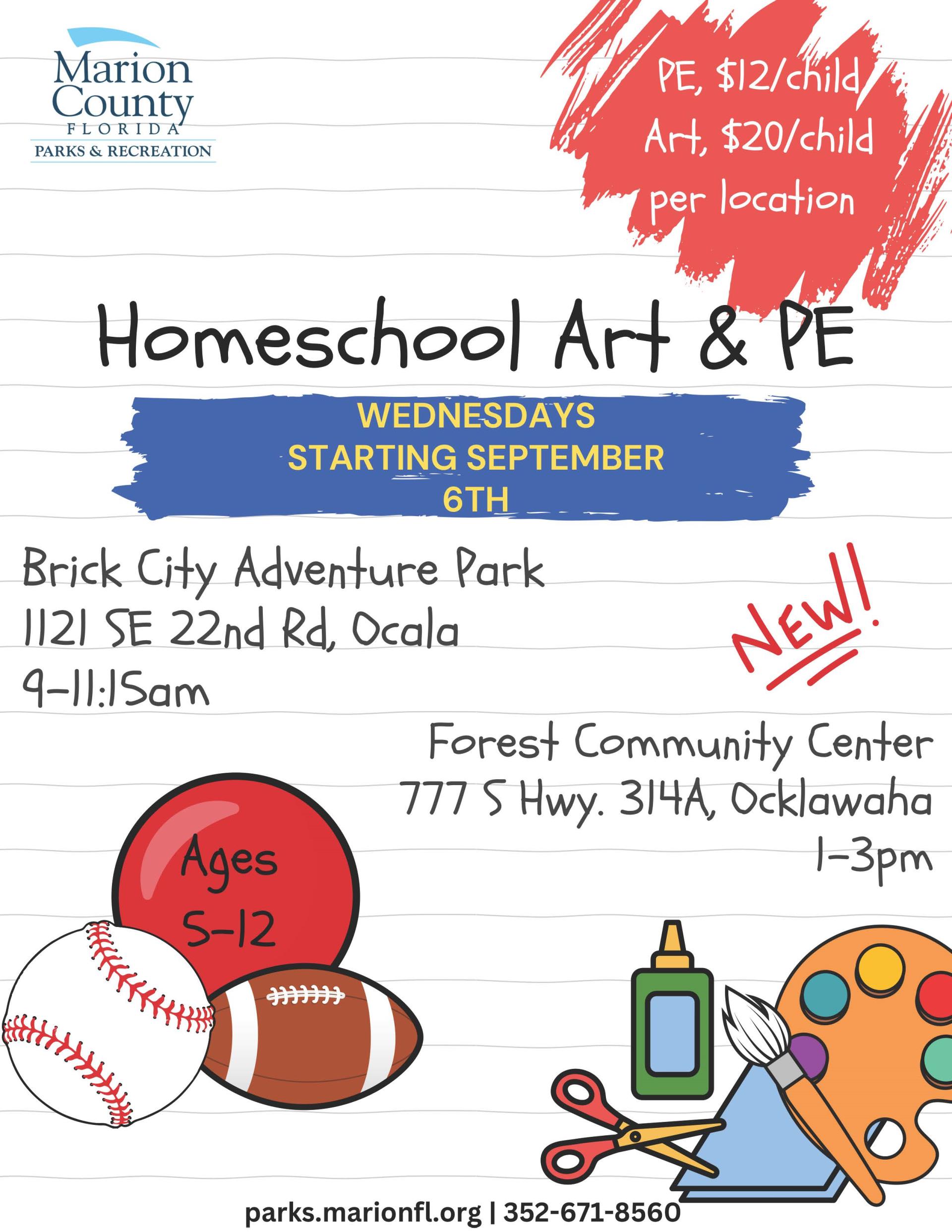 Homeschool art & PE