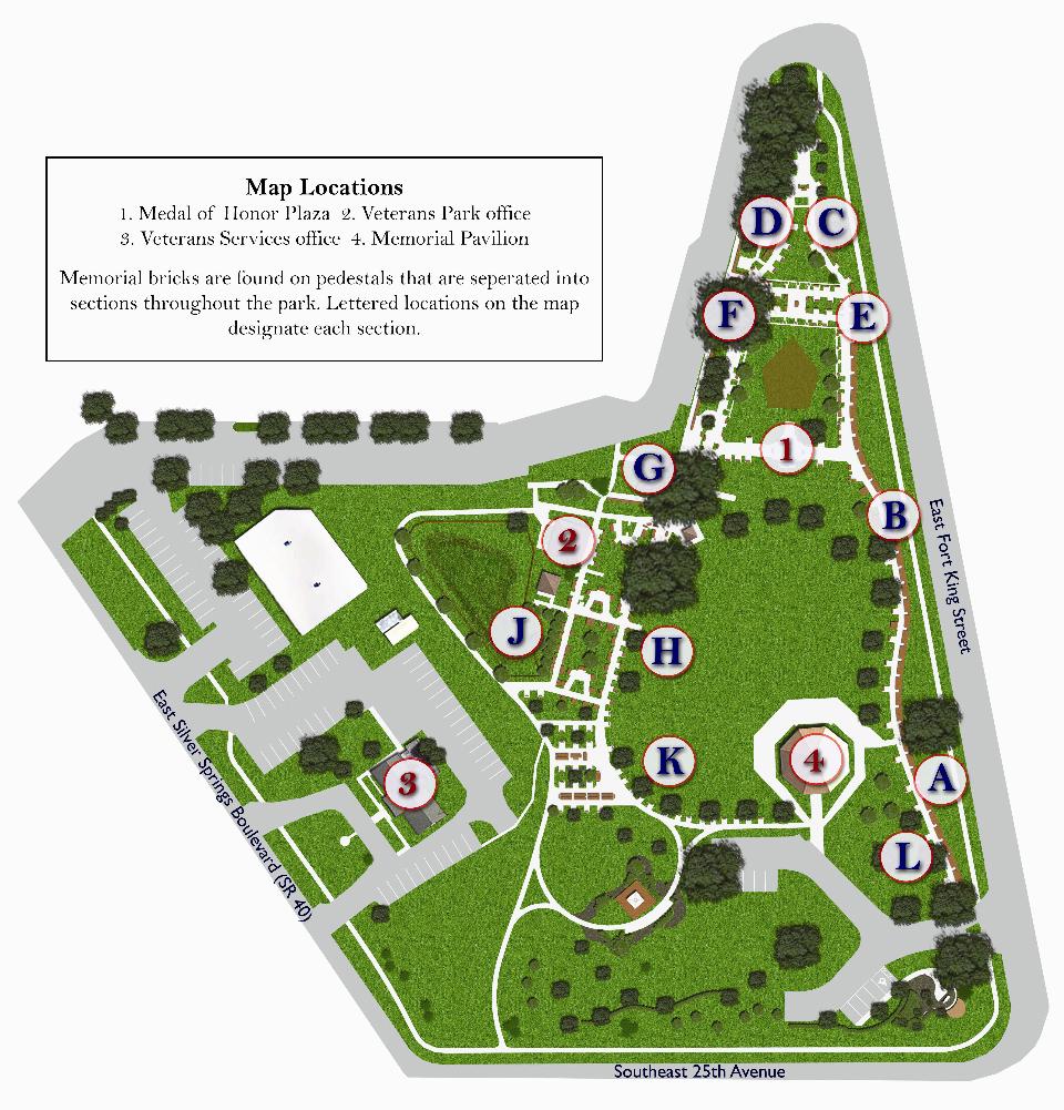 Veterans Memorial Park Map